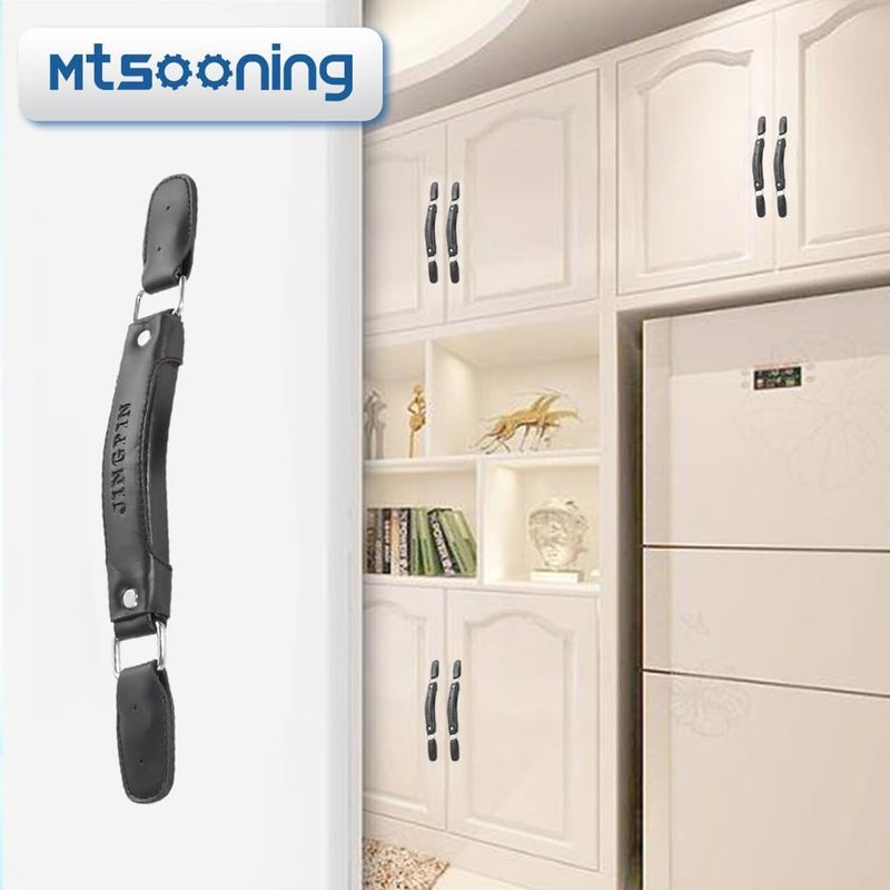 Mtsooning Luggage Handle Replacement Parts,150mm Leather Suitcase Grip Pull Carry Strap Spare Fix Holders for Travel - Image 3